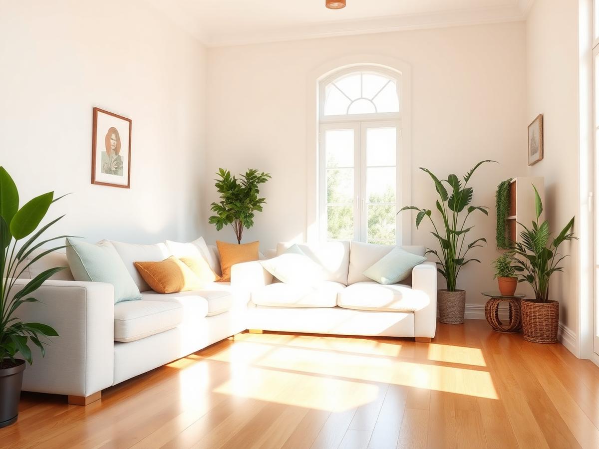 Bright, tidy living room